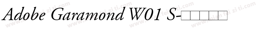 Adobe Garamond W01 S字体转换